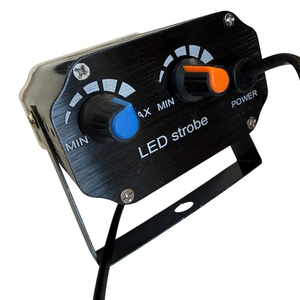 LED Strobe Light Stage Party DJ Black 48 LED Multi-Color Adjustable Speed Rave